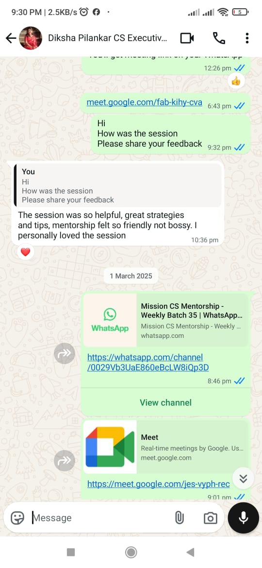 WhatsApp testimonial 3